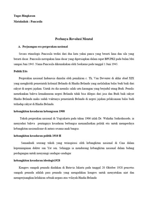 Ringkasan Pancasila Pdf