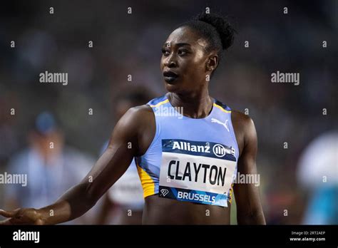 Rushell Clayton Of Jamaica Competing In The Womens 400m Hurdles At The