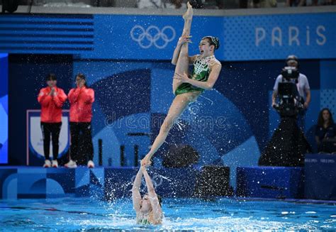 Paris 2024 Synchronized Swimming Editorial Image Image Of Arena 2024