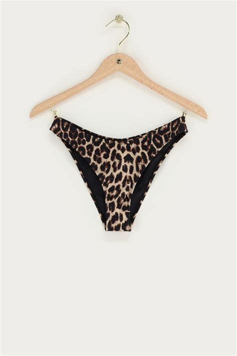 Bruin Bikini Broekje V Shape Met Panterprint My Jewellery