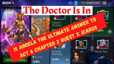 Is Angela The Ultimate Answer To Icarus And Act 6 Chapter 2 Quest 3 Marvel Contest Of Champions