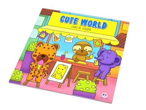 Cute World Livro De Colorir - Livro de Colorir Cute World - Liro Papelaria Criativa e Presentes