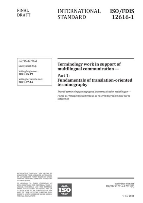 ISO 12616-1:2021 - Terminology work in support of multilingual ...