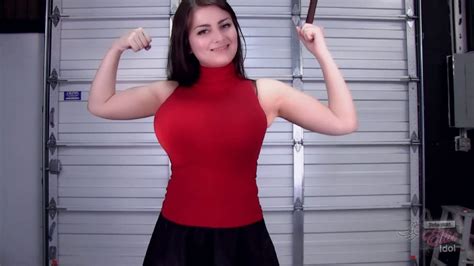 Princess Ellie Idol In Scene Big Tits Flexing Smoking Measuring Ellie Idol Femdom Full