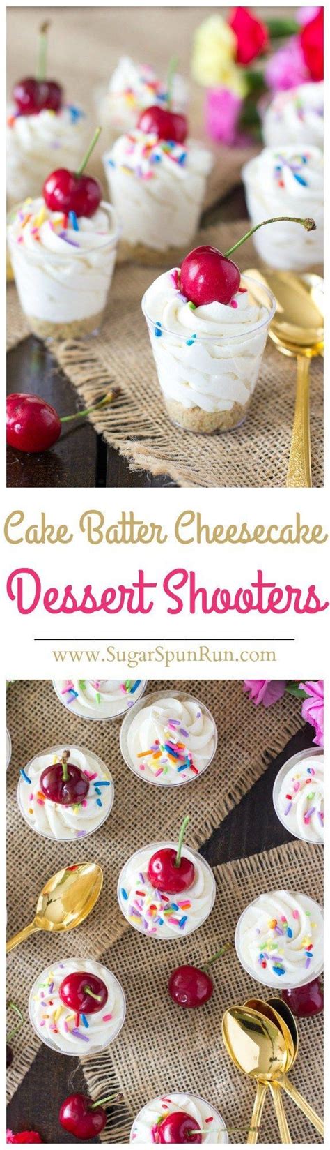 Cake Batter Cheesecake Dessert Shooters Sugar Spun Run Cake Batter