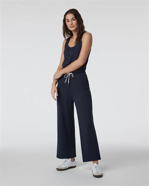 Falls Jumpsuit Midnight Wide Leg Crop Jumpsuit Vuori