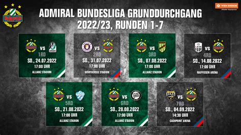 Sk Rapid Bundesliga Spielplan 2022 23