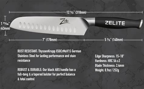 Zelite Infinity Santoku Knife German Steel Razor Sharp Superb