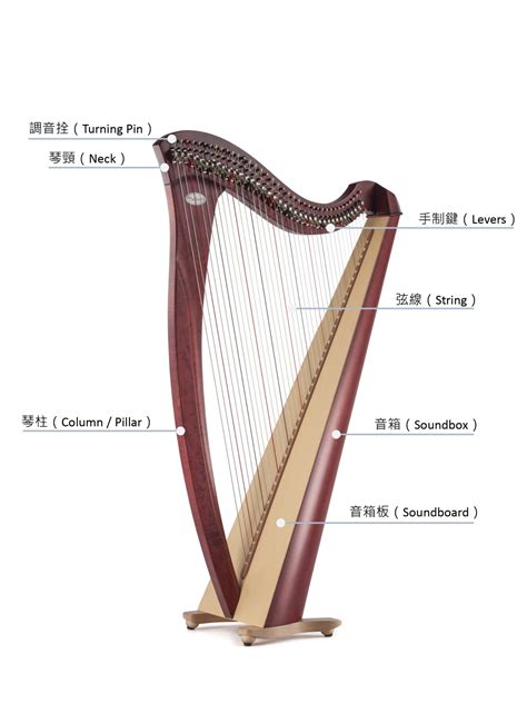 The Main Structure Of Lever Harp Introduction Hong Kong Harp Centre