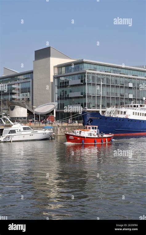 Boats At The Waterfront On The River Avon Bristol Floating Harbour