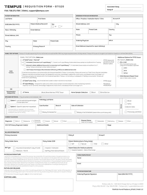 Tempus Requisition Form 2020 2021 Fill And Sign Printable Template