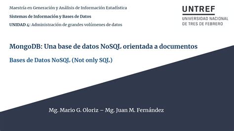 V Mongodb Una Base De Datos Nosql Orientada A Documentos Youtube