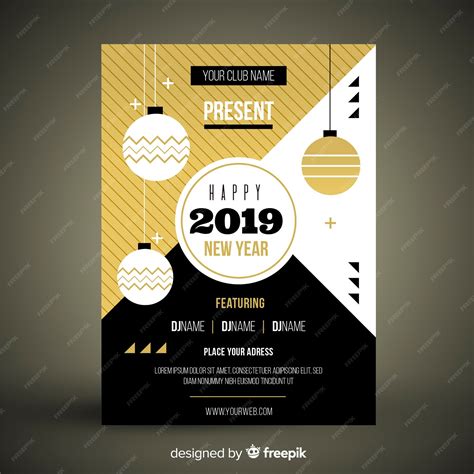 Новый год 2019 баннер | Бесплатно векторы