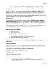 Research Project Outline Assignment Instructions Docx BUSI 505