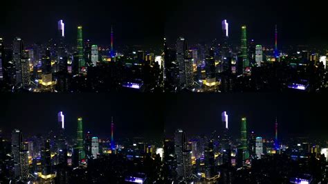 广东省广州市珠江新城cbd夜景航拍3840x2160高清视频素材下载编号8802042实拍视频光厂vj师网