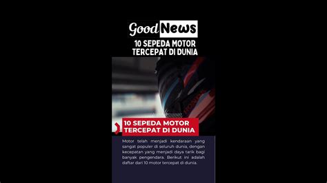 10 Sepeda Motor Tercepat Di Dunia YouTube