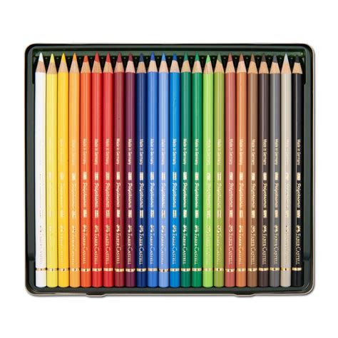 Faber Castell Polychromos Coloured Pencil Set In A Tin Case 24pcs