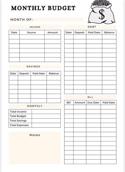 Paycheck Planner,financial Planning,paycheck Budget Template, Biweekly ...