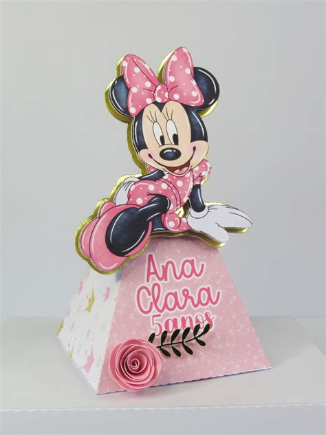 Kit Festa Minnie Rosa Aquarelada 40 Peças Elo7