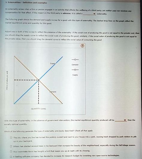 SOLVED 1 Externalities Definition And Examples An Externality Ariges