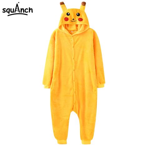 Buy Pikachu Onesie Cartoon Pokemon Costume Yellow