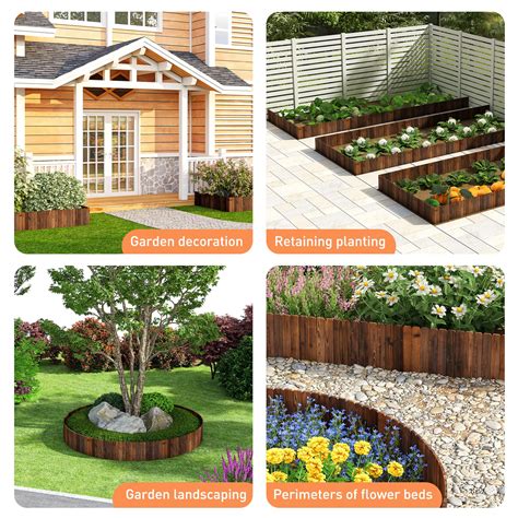 Snapklik.com : Wooden Garden Fence,Wood Garden Edging Border For