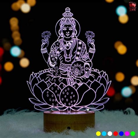 Modern Contemporary Wood Artistic Ts Laxmi 3d Illusion Led Lamp For Decoration At Rs 1499