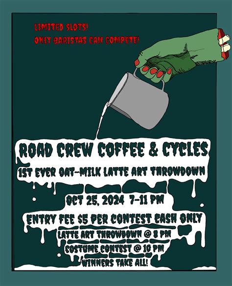 Road - We’re throwing our first ever Oat-Milk Latte Art Throwdown just