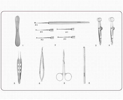 Chalazion Surgery Set 8 Pieces With Protective Case SIMRIX SURGICAL Co