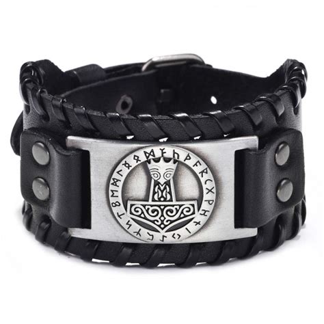 Buy Viking Bracelet Norse Mjolnir Nordic Bracelet With Thor S Hammer