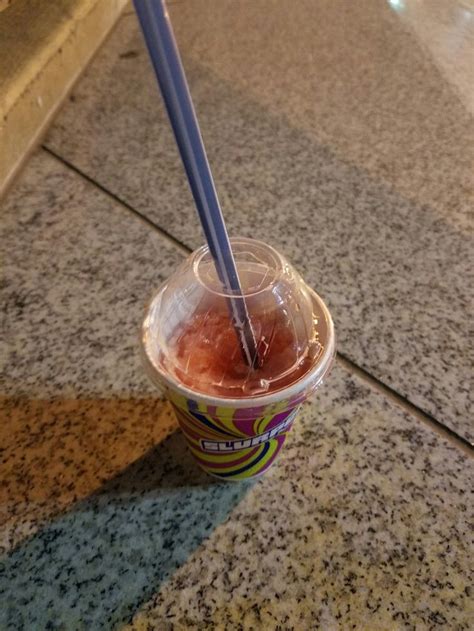 A small Pepsi Fire Slurpee from 7-Eleven. The flavor is based on the ...