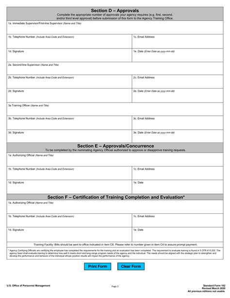 Form Sf 182 Fill Out Sign Online And Download Fillable Pdf