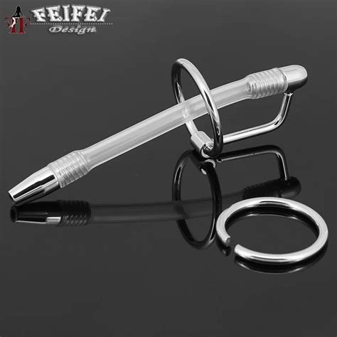 Urethral Sound Toys Penis Catheter Plug Removable Dual Function Stainless Steel Snap Ring Male