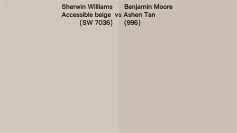 Sherwin Williams Accessible Beige Sw 7036 Vs Benjamin Moore Ashen Tan