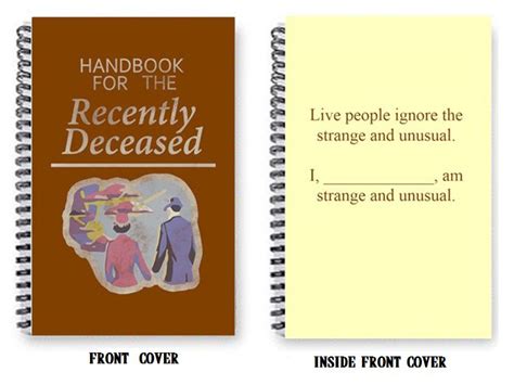 Handbook For The Recently Deceased Notebook Journal From Much Needed