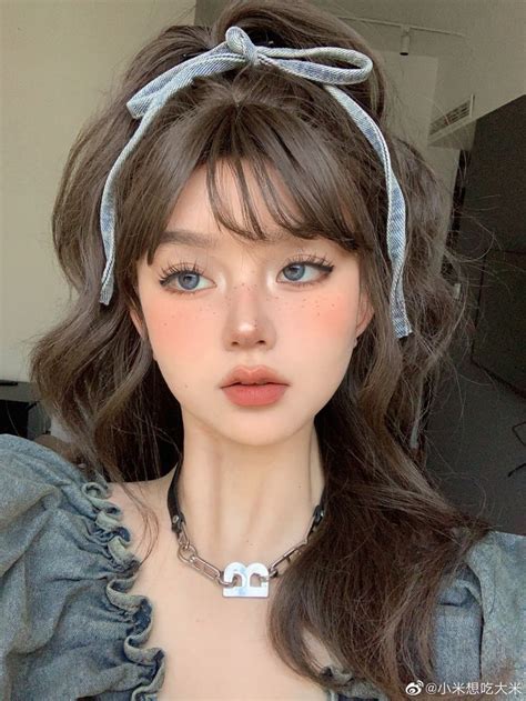 ׄ 돌 Ulzzang 🎀 Cute Makeup Looks Hair Styles Hair Inspiration