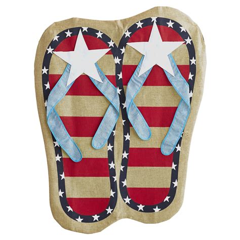 The Holiday Aisle Patriotic Flip Flops Vertical Flag Reviews Wayfair