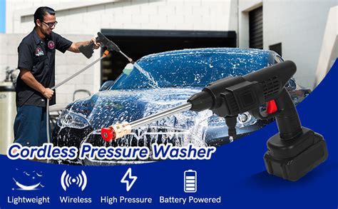 Tdoo V High Pressure Washer Car Washing Machine Cordless Portable