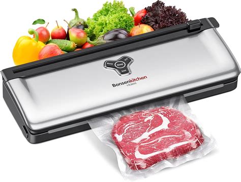 Bonsenkitchen Máquina selladora al vacío Sellador de alimentos diseño