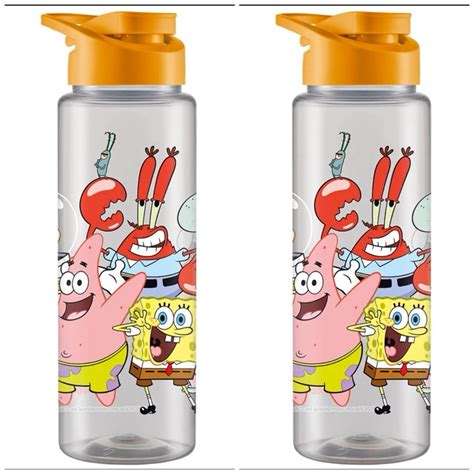 Garrafa Squeeze Plastico Infantil Crian A Menino Menina Personagem Bob