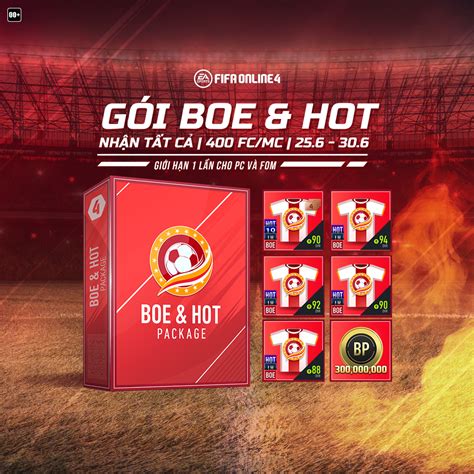 WELCOME TO FC ONLINE Gói BOE HOT Cơ hội sở hữu hàng BOE LH và HOT cộng cao