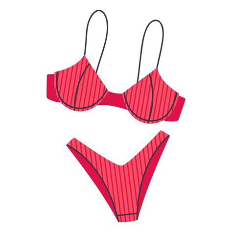 dibujos animados De las mujeres playa trajes de baño hembra bikini