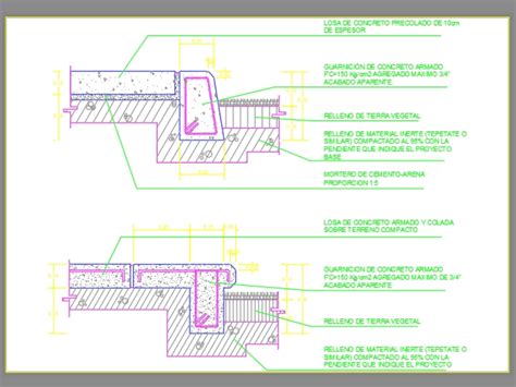 Trottoirs Dans Autocad T L Chargement Cad Gratuit Kb Bibliocad