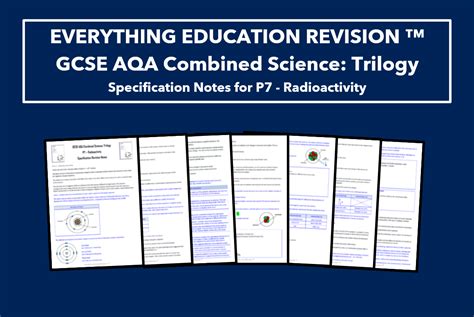 Gcse Aqa Combined Science Trilogy Specification Revision Notes For