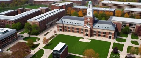 University Campus Birds Eye View Stable Diffusion Online