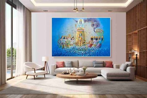 samudra manthan Indian paintings wall canvas