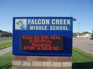 Falcon Creek Middle School in Aurora, Colorado Zip code 80016