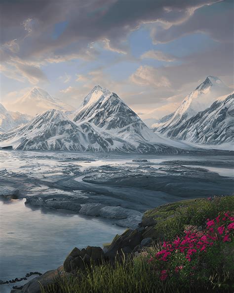 Alaska Landscape Hyper Realistic Digital Graphic · Creative Fabrica