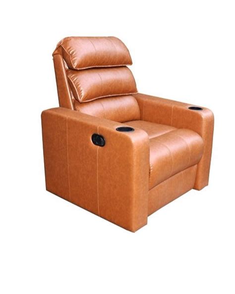 Pu Leather Single Seater Manual Recliner In Brown Seating Capacity 1