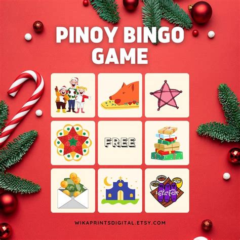 Pinoy Bingo Game 26 Cards Unique Filipino Christmas Images Printable